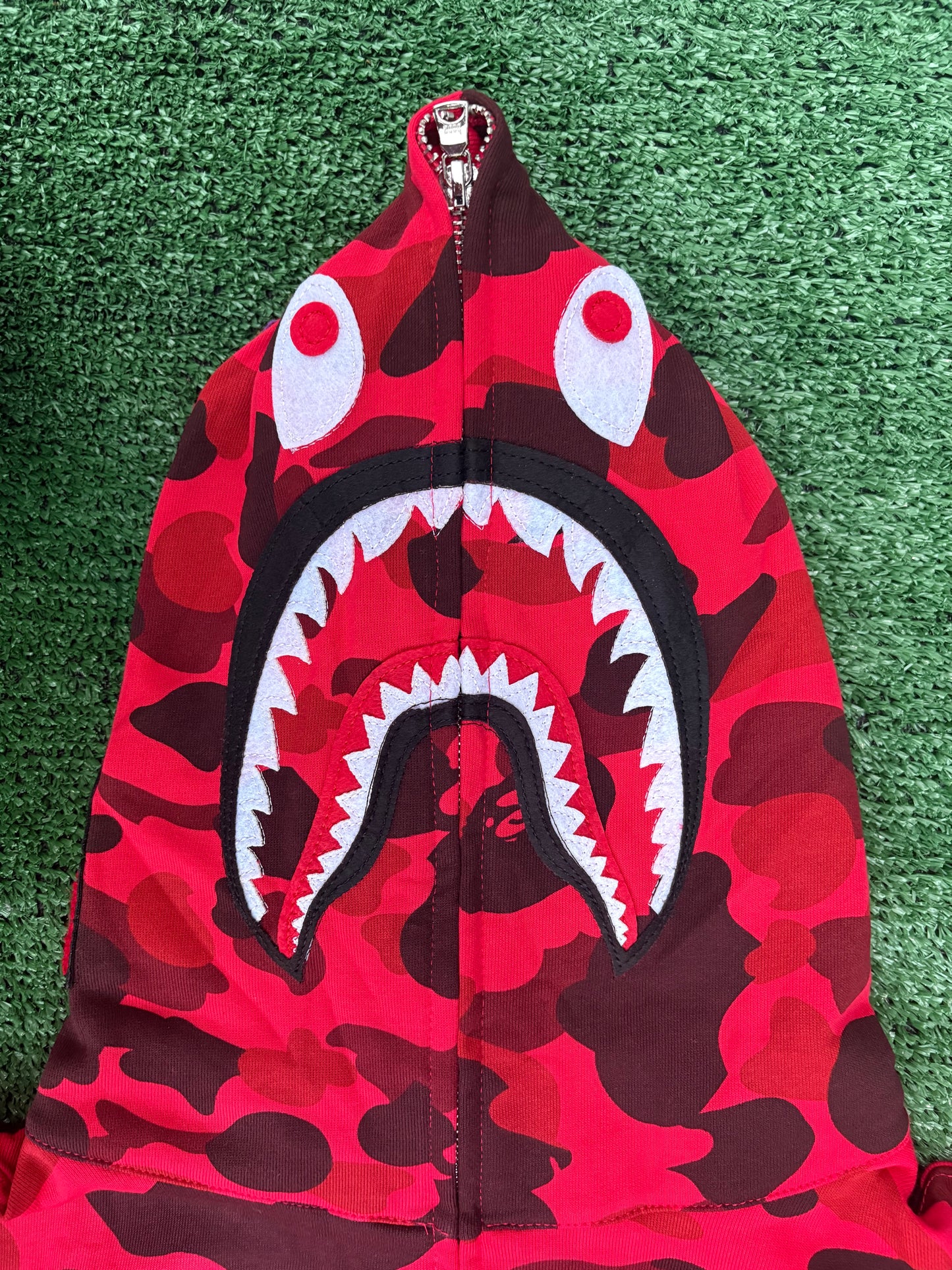 Camo Shark Red Hoodie