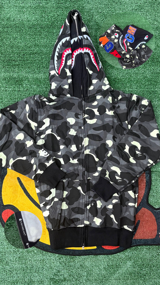Camo Shark Black Glow in the Dark