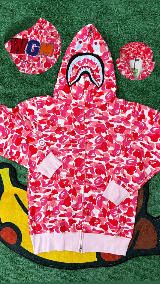 Camo Shark Pink Hoddie