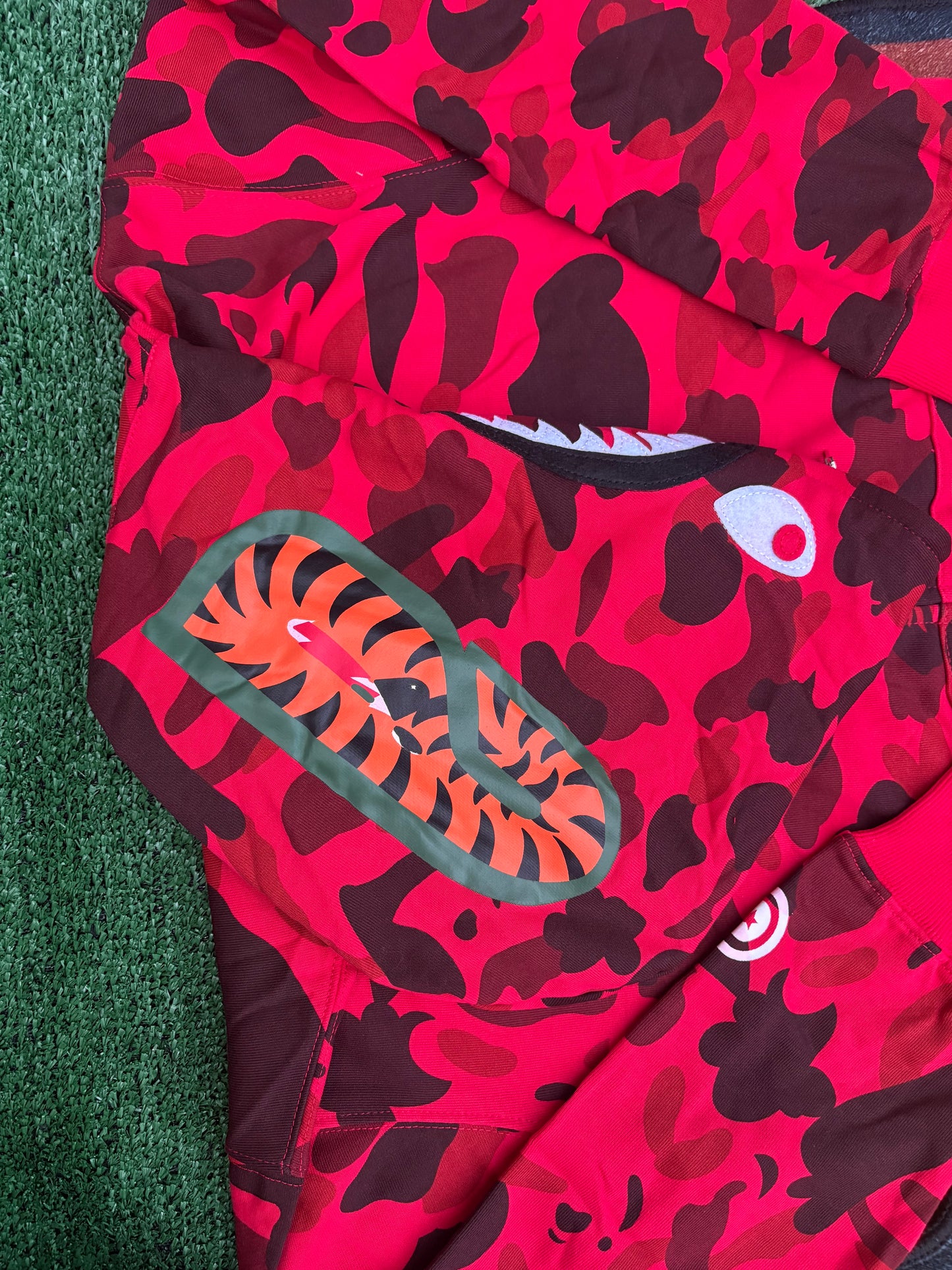 Camo Shark Red Hoodie