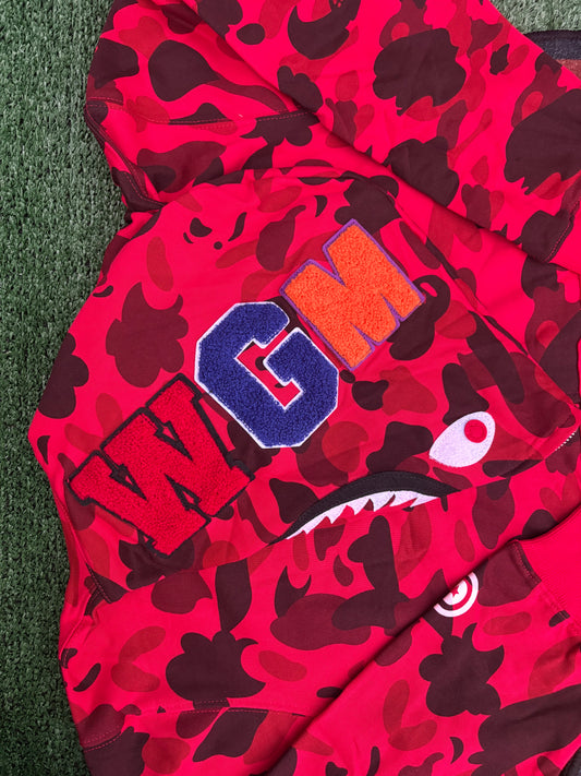 Camo Shark Red Hoodie