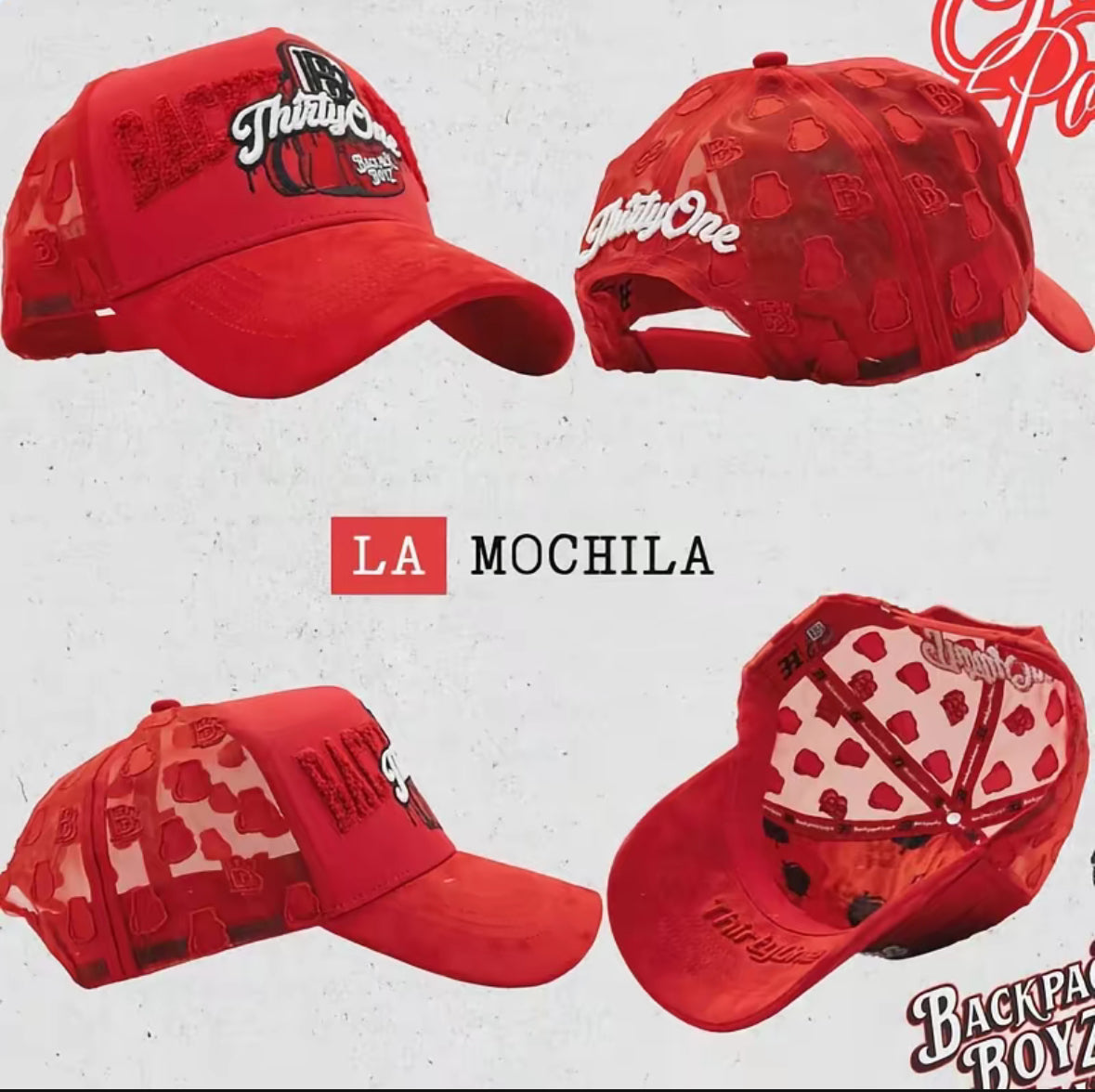 31 LA MOCHILA-GORRA,CAJA Y CUBRE POLVO