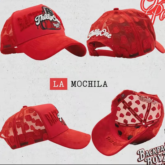 31 LA MOCHILA-GORRA,CAJA Y CUBRE POLVO
